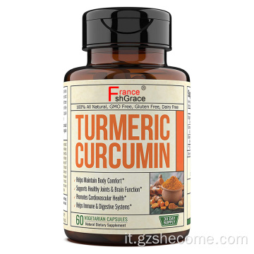Capsule di curcuma Benefici antiossidanti Capsule di curcumina